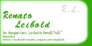 renato leibold business card